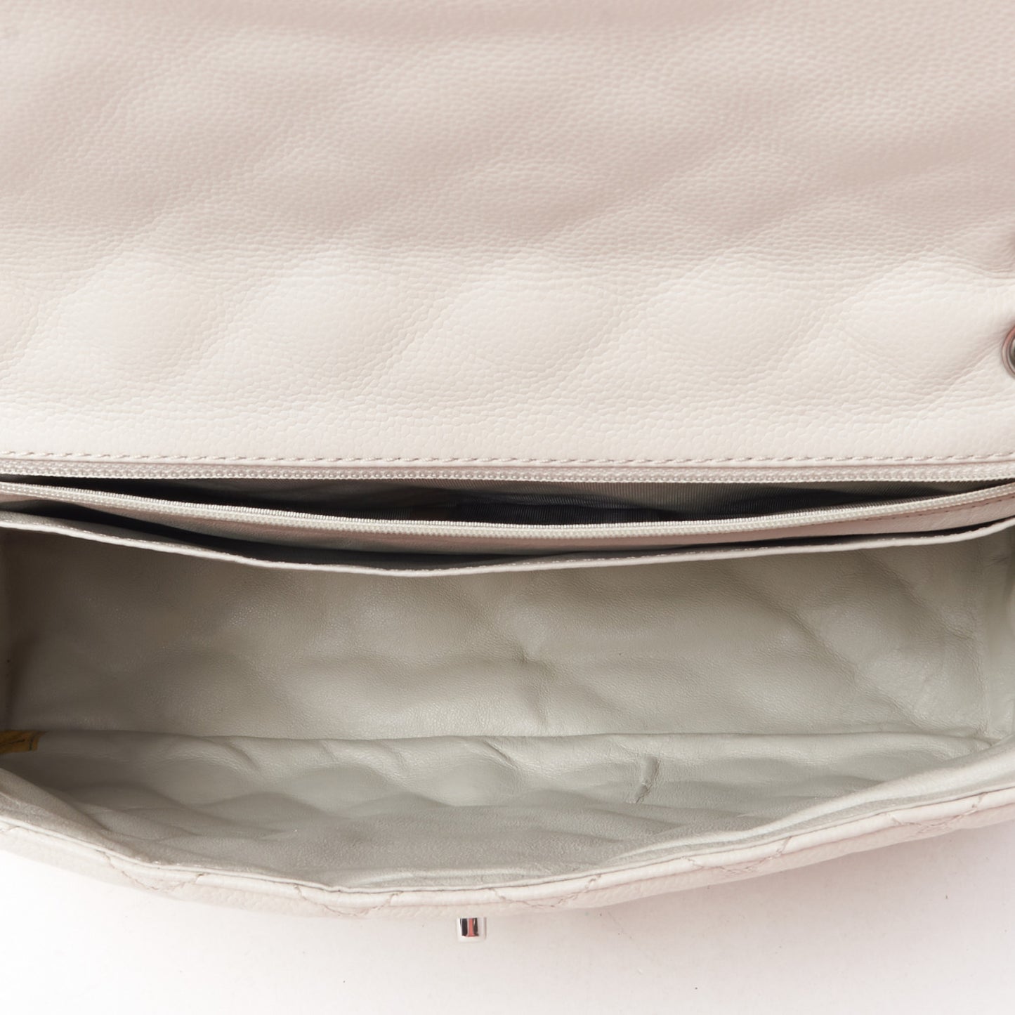 Caviar Quilted Maxi Single Flap White