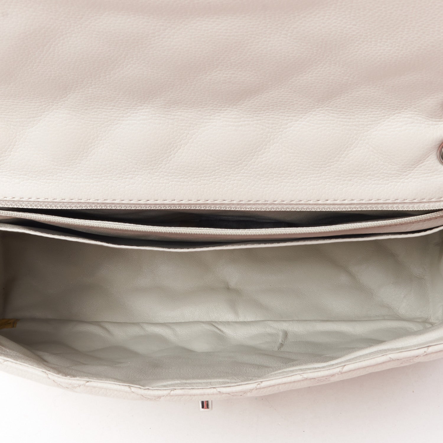 Chanel Caviar Quilted Maxi Single Flap White 6 of 9