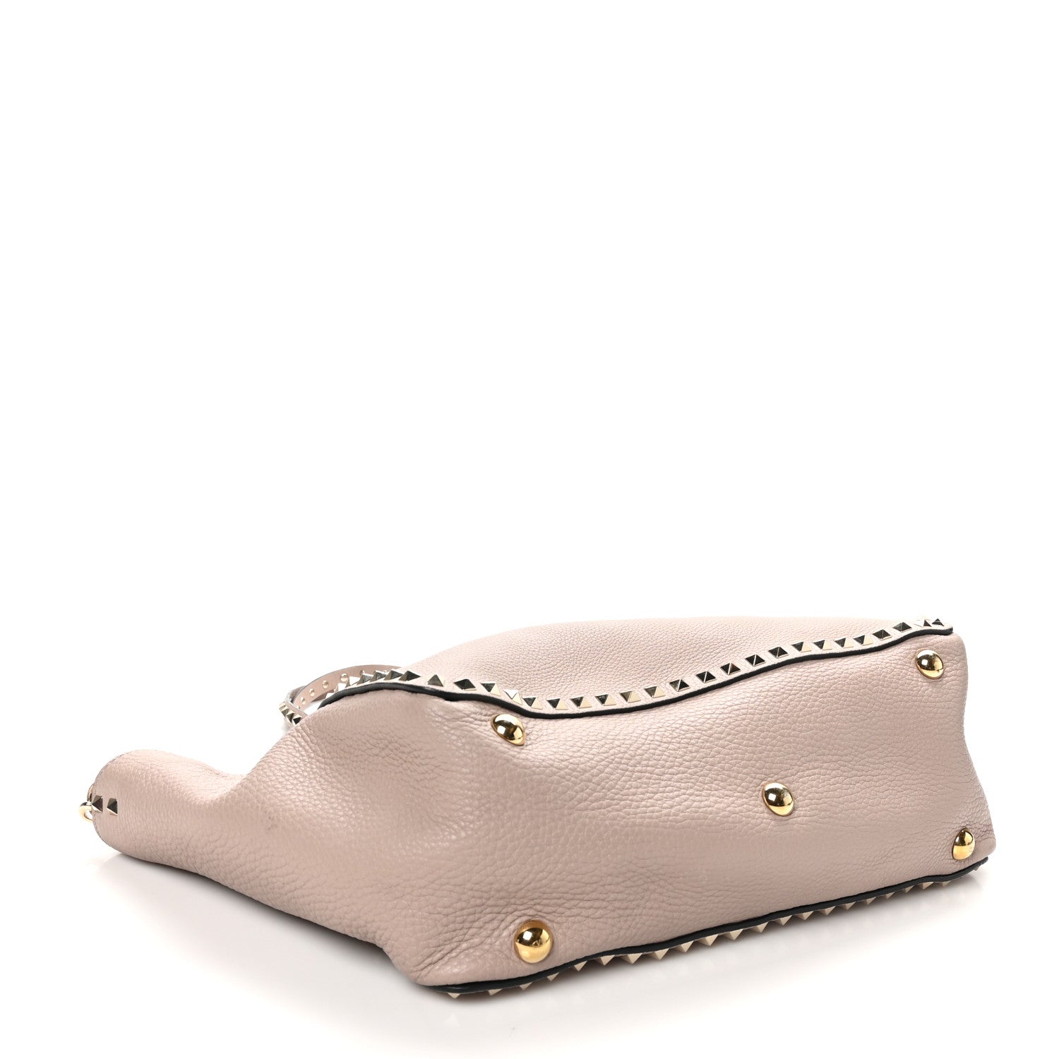 Valentino Garavani Pebbled Calfskin Medium Rockstud Tote Poudre 4 of 9
