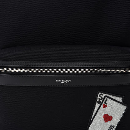 Saint Laurent Canvas SL Playing Cards City Backpack Black 10 of 10
