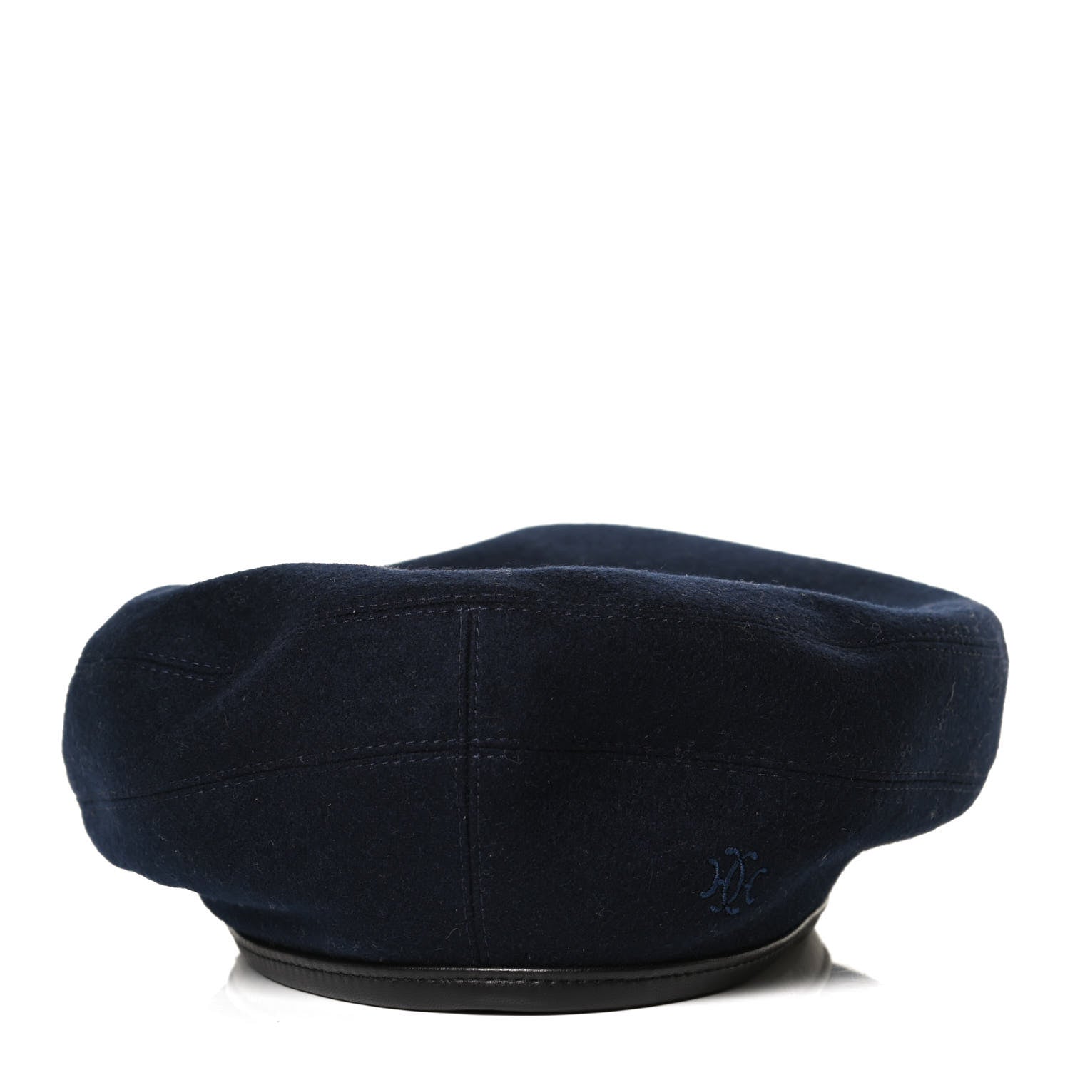 Hermes Cashmere Lambskin Saint-Honore Beret 59 Navy 5 of 9