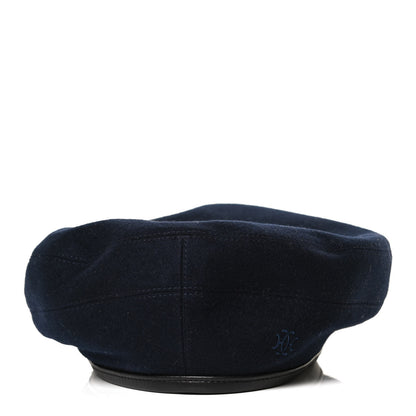 Hermes Cashmere Lambskin Saint-Honore Beret 59 Navy 5 of 9