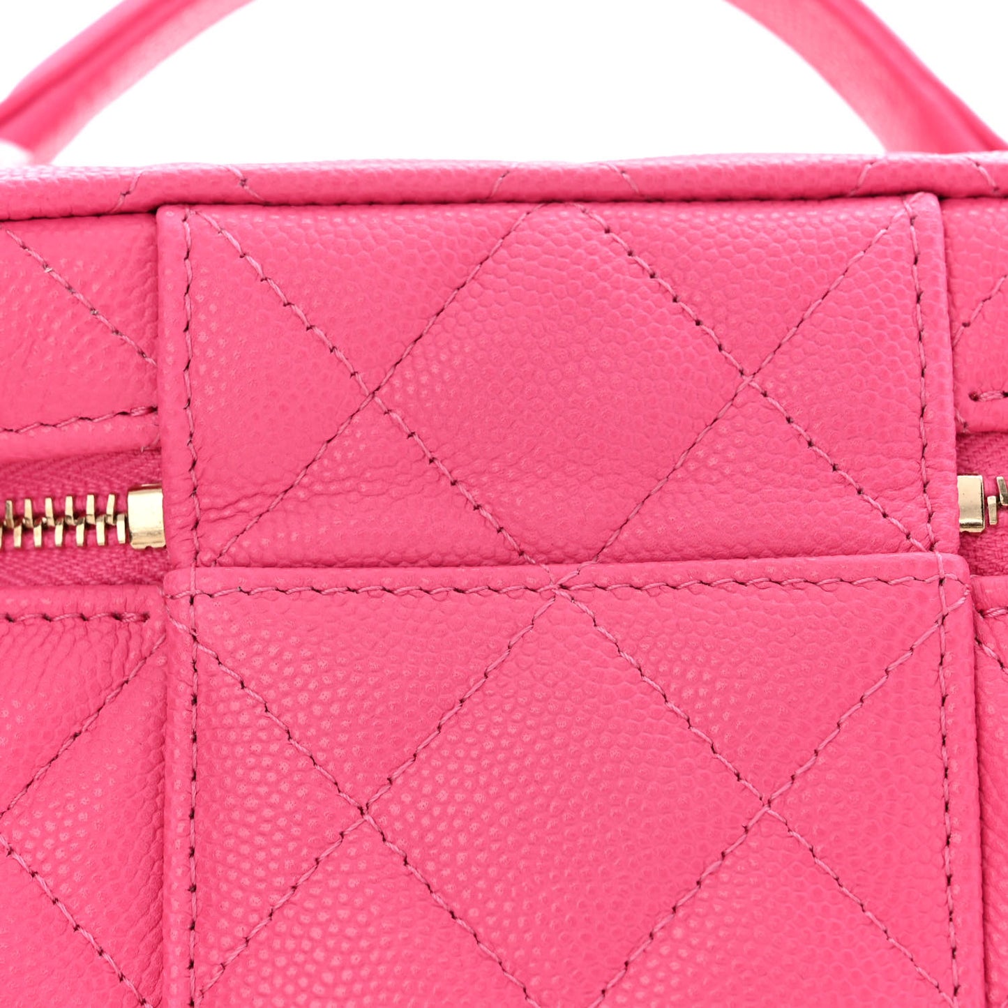 Caviar Quilted Small CC Vanity Case Rose