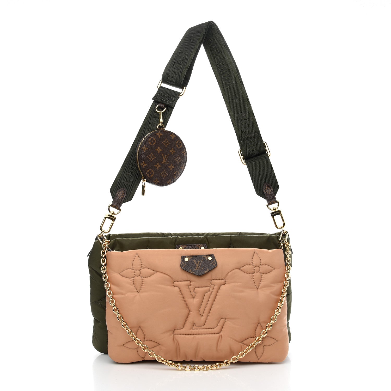 Louis Vuitton Econyl Monogram Pillow Maxi Multi Pochette Accessories Kaki Beige 1 of 7