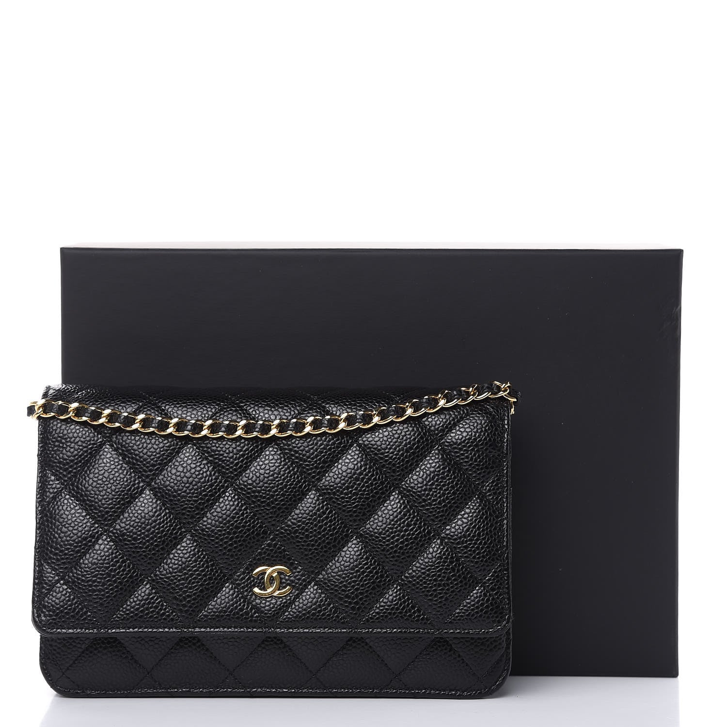 Chanel Caviar Quilted Wallet On Chain WOC Black 14 of 14