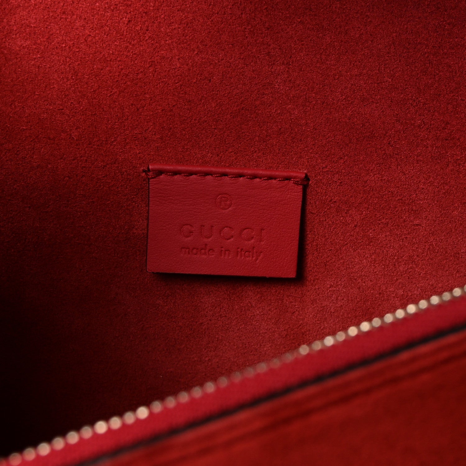 Gucci GG Supreme Monogram Suede Small Dionysus Shoulder Bag Beige Ebony Vulcanic Red 6 of 10