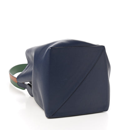 Hermes Volupto Calfskin Swift Sac Licol 17 Bleu Nuit Vert Bengale Cognac 3 of 6