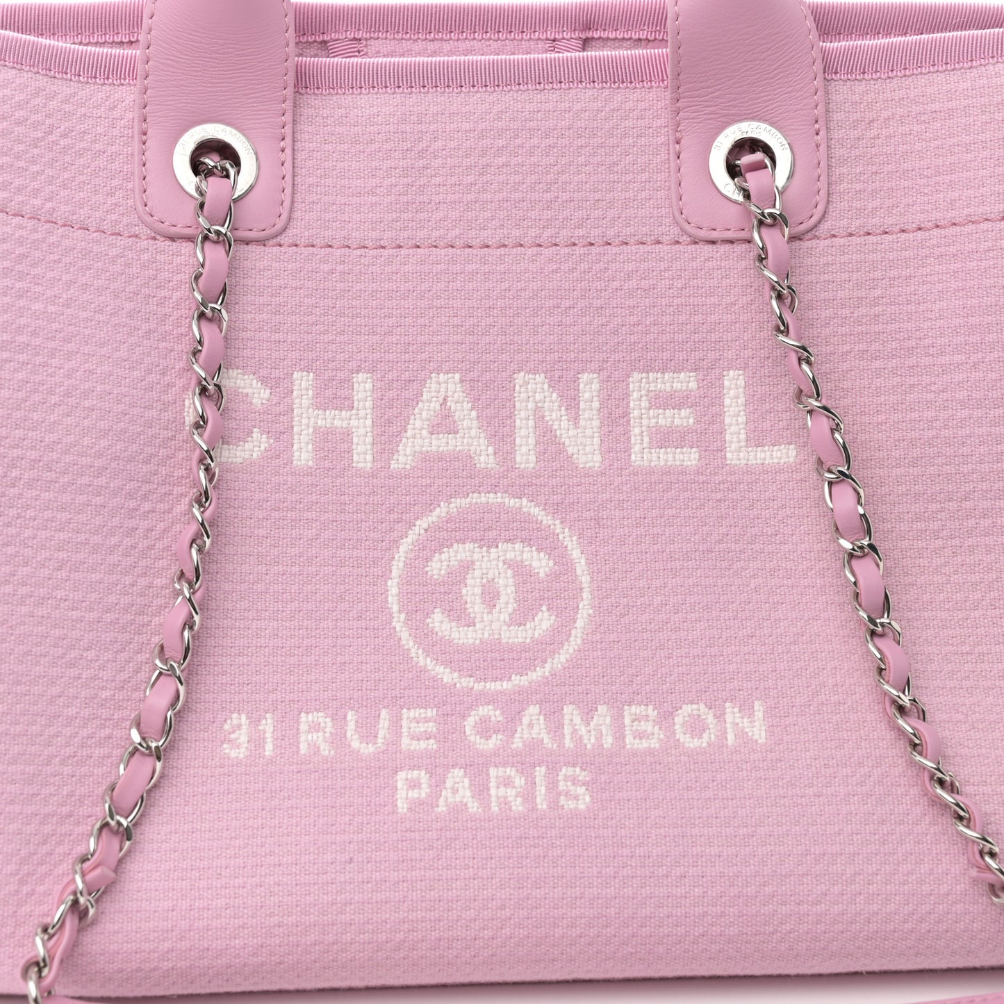 Mixed Fibers Small Deauville Tote Dark Pink