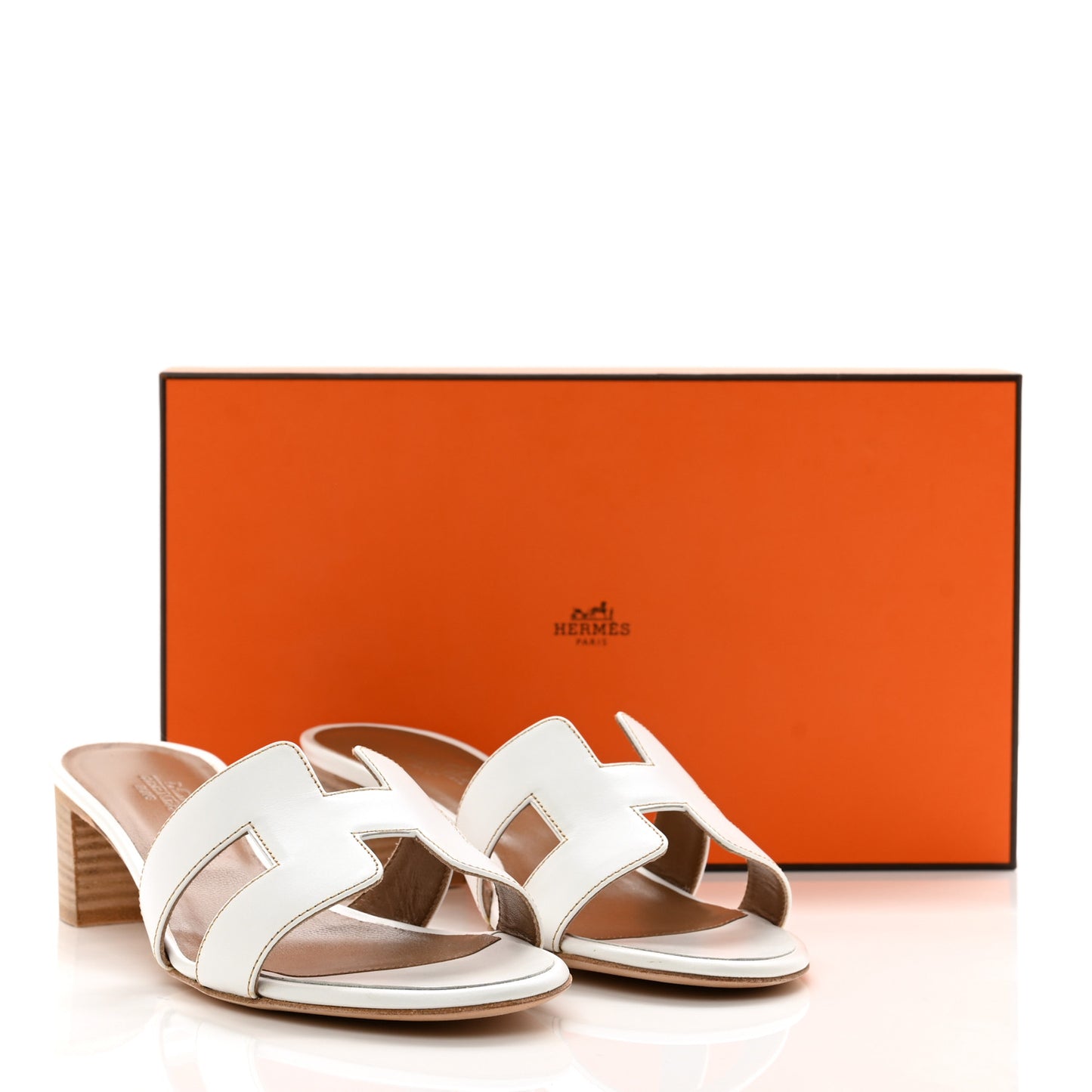Calfskin Oasis Sandals 37 White