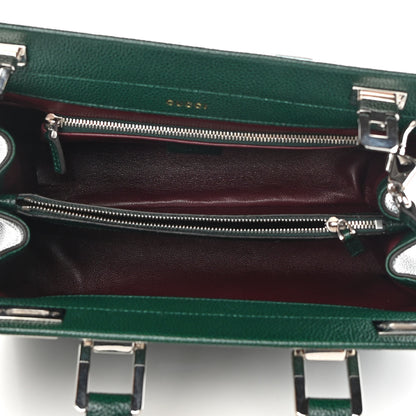 Gucci Grainy Calfskin Small Zumi Top Handle Bag Vintage Green 5 of 11