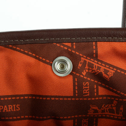Hermes Swift Leather Bolduc Twilly Garden Party TTPM Tote Chocolate 8 of 9