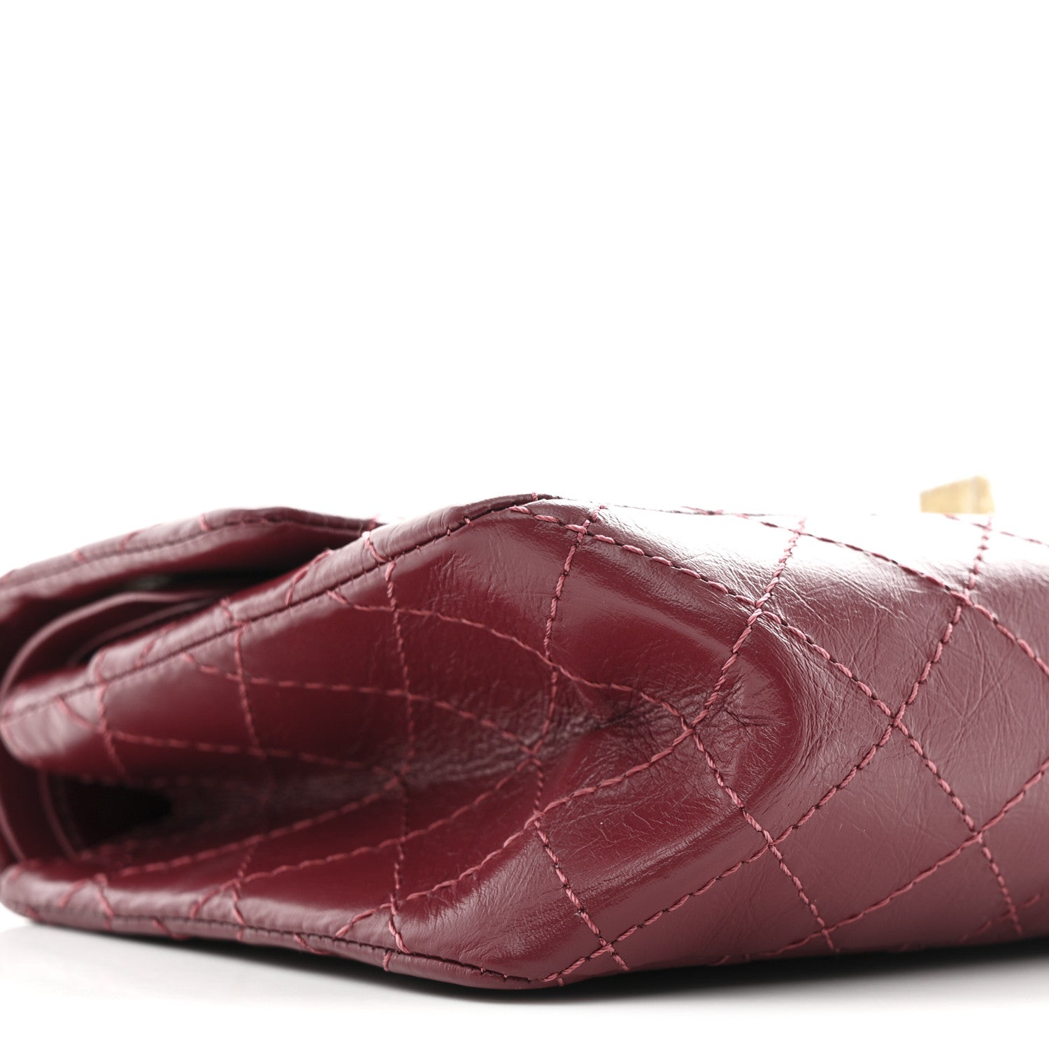 Chanel Aged Calfskin Quilted 2.55 Reissue 225 Flap Burgundy 9 of 11