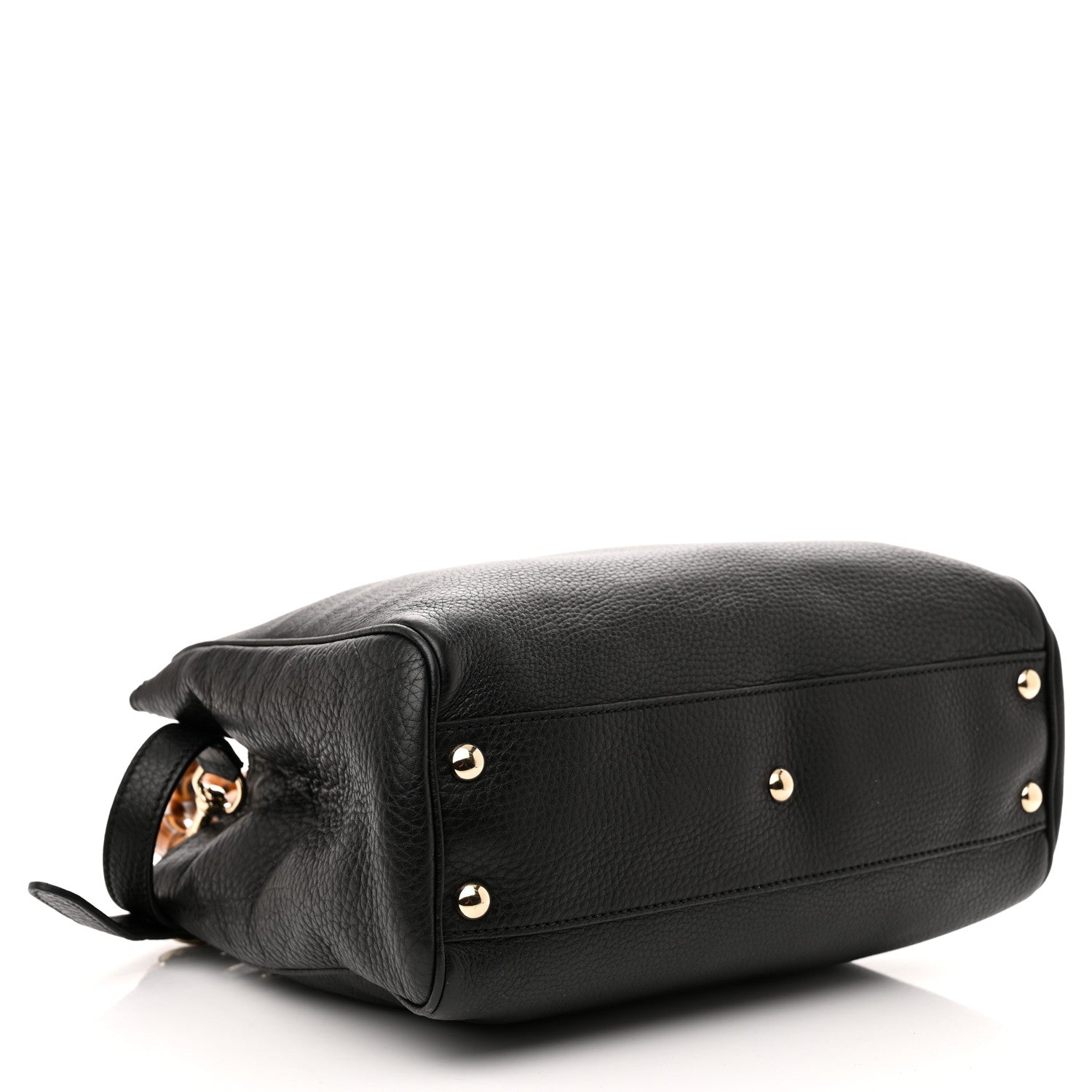 Gucci Calfskin Small Bamboo Shopper Tote Black 4 of 11