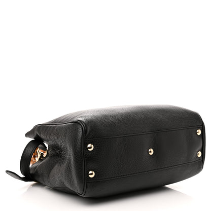 Gucci Calfskin Small Bamboo Shopper Tote Black 4 of 11