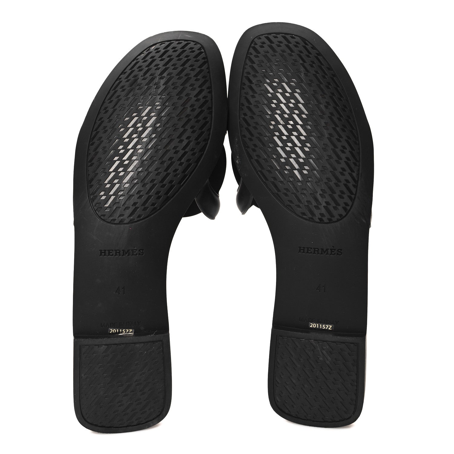 Hermes Rubber Aloha Sandals 41 Black 5 of 8