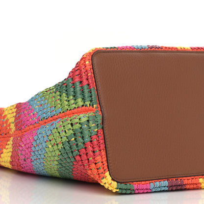 Valentino Garavani Raffia Calfskin Rockstud Summer Tote Multicolor 8 of 10