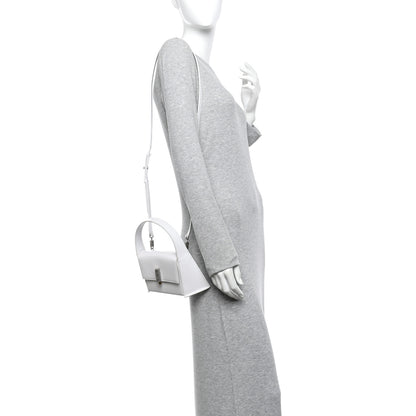 Salvatore Ferragamo Brushed Calfskin Mini Geometric Prisma Shoulder Bag Optic White 2 of 11