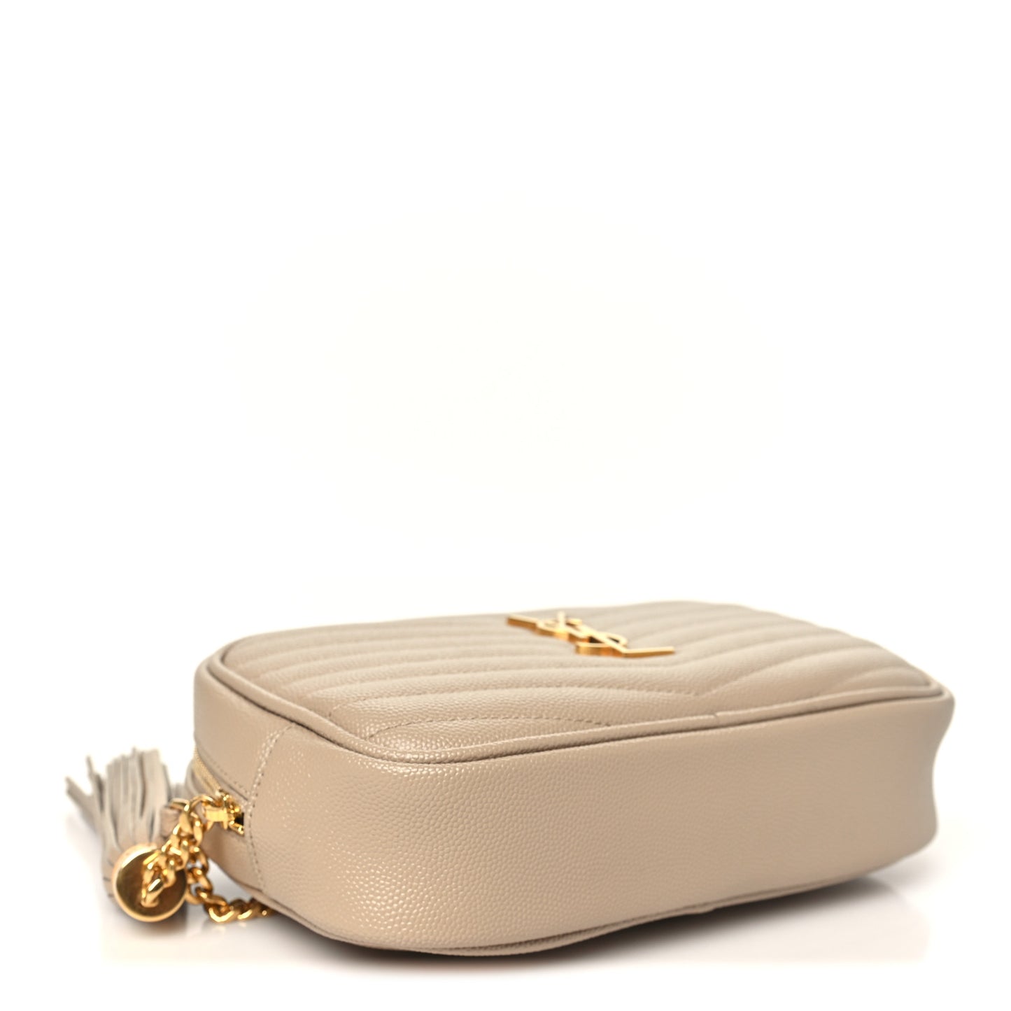 Grain De Poudre Matelasse Monogram Mini Lou Camera Bag Dark Beige