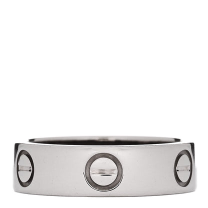 Cartier 18K White Gold 5.5mm LOVE Ring 53 6.5 1 of 5