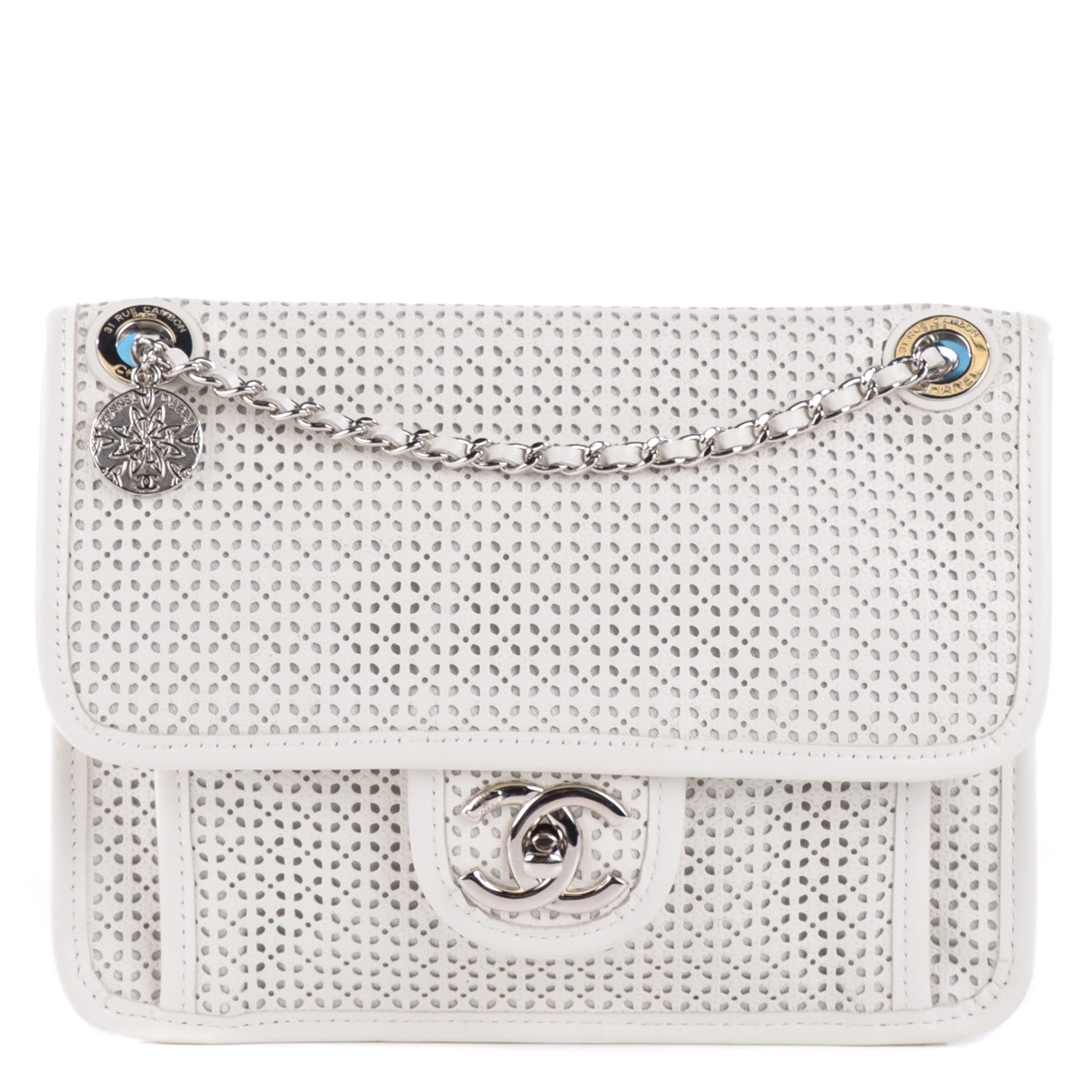 Chanel Perforated Calfskin Small Up In The Air Flap Ivory 1 of 8