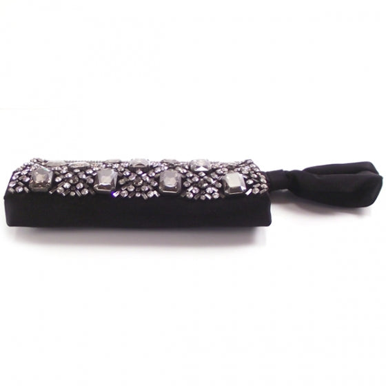 Valentino Garavani Satin Crystal Clutch 4 of 7