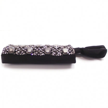 Valentino Garavani Satin Crystal Clutch 4 of 7