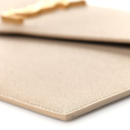 Saint Laurent Grain De Poudre Uptown Pouch Dark Beige 9 of 9