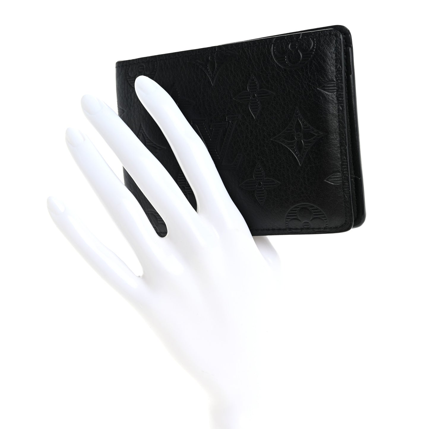 Calfskin Monogram Shadow Multiple Wallet Black
