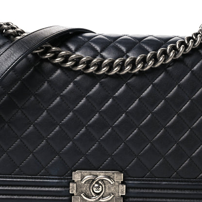 Chanel Lambskin Quilted New Medium Boy Flap Black 8 of 11