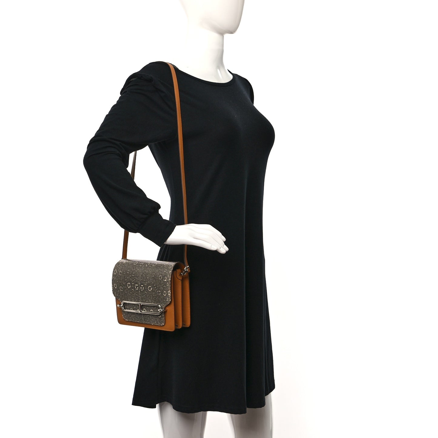 Evercolor Lizard Mini Sac Roulis Caramel Ombre