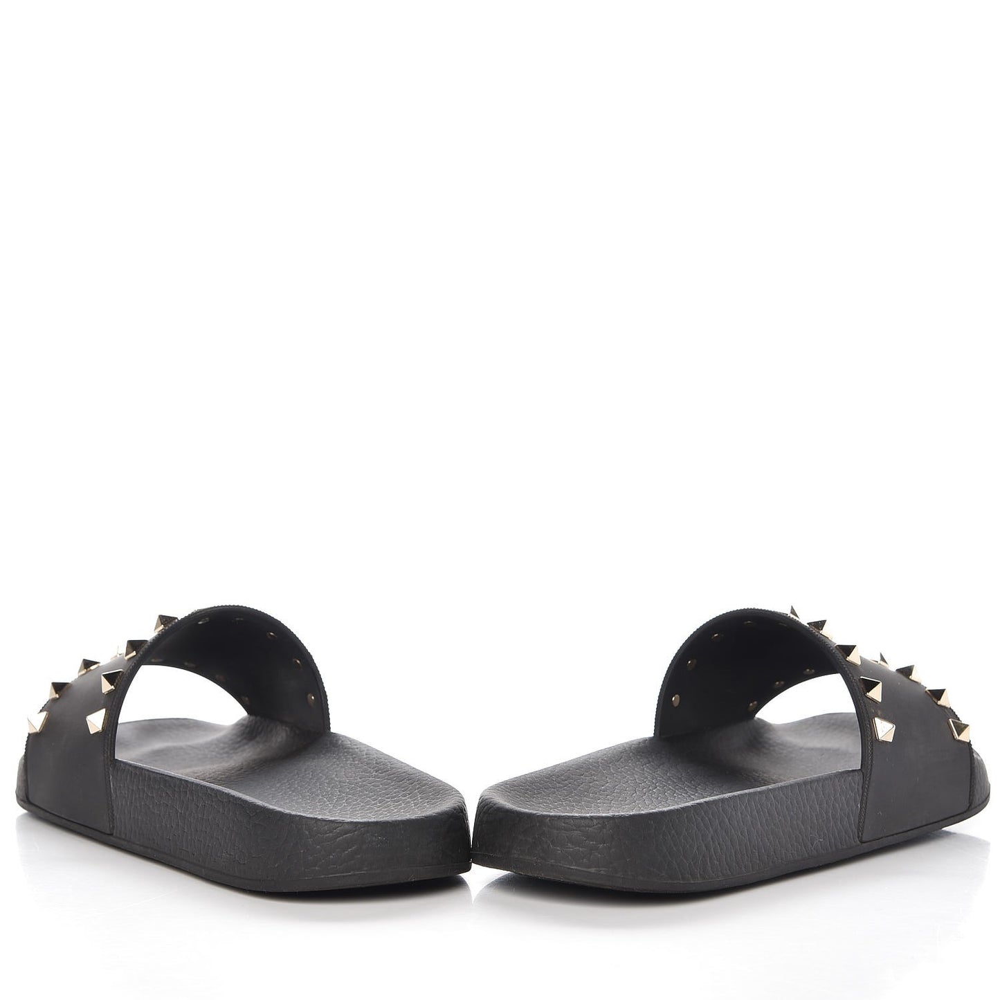 Rubber Rockstud Slide Sandals 39 Black