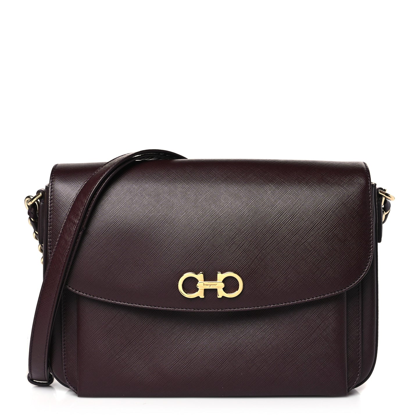 Saffiano Sandrine Shoulder Bag Rouge Black