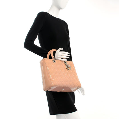 Christian Dior Patent Cannage Large Lady Dior Light Pink 3 of 9