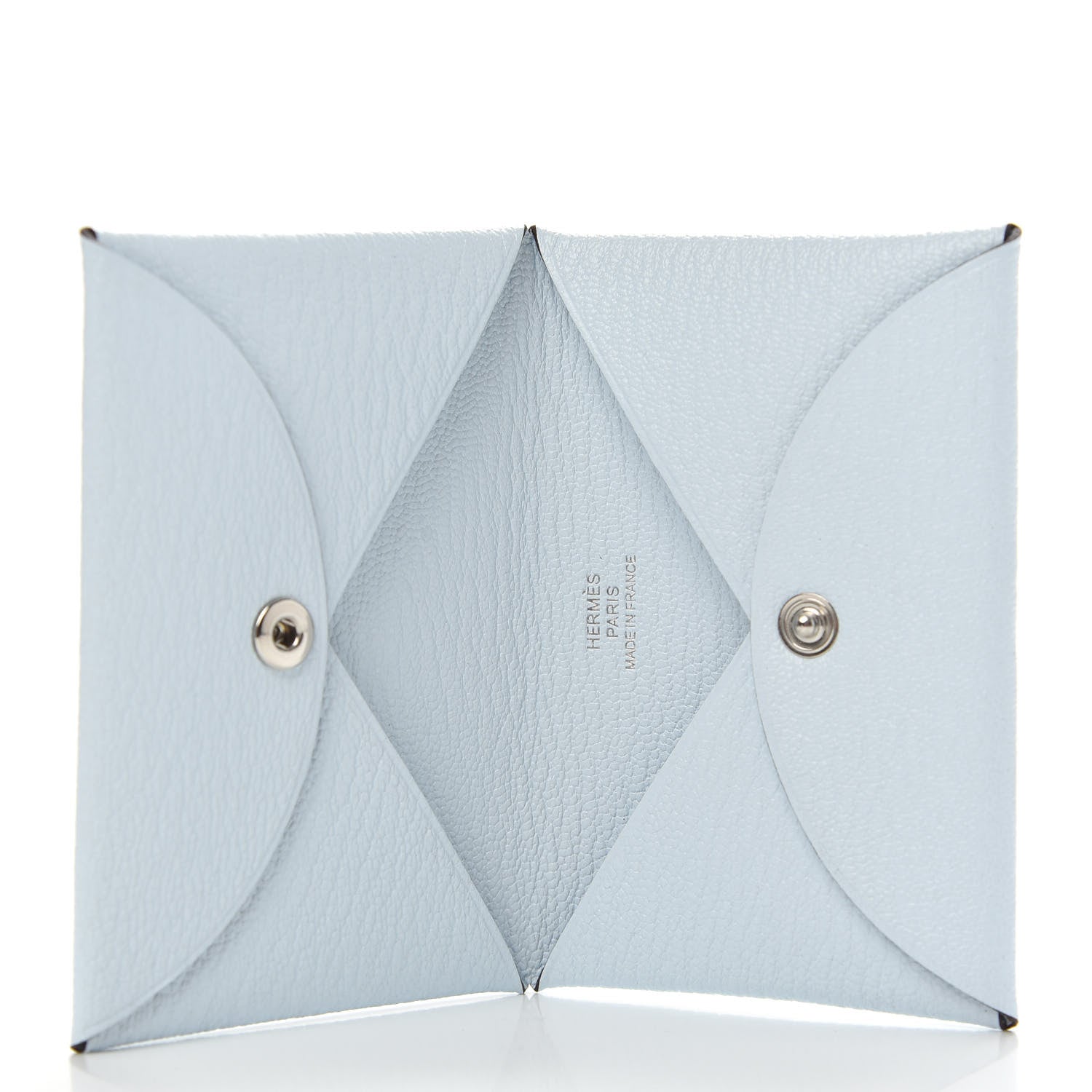 Hermes Chevre Mysore Calvi Card Case Bleu Brume 5 of 8