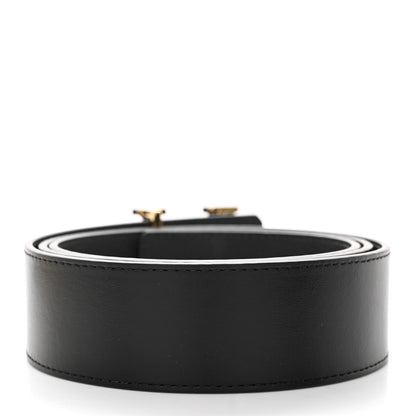 Louis Vuitton Calfskin 40mm LV Optic Reversible Belt 100 40 Black Anthracite Gray 3 of 9