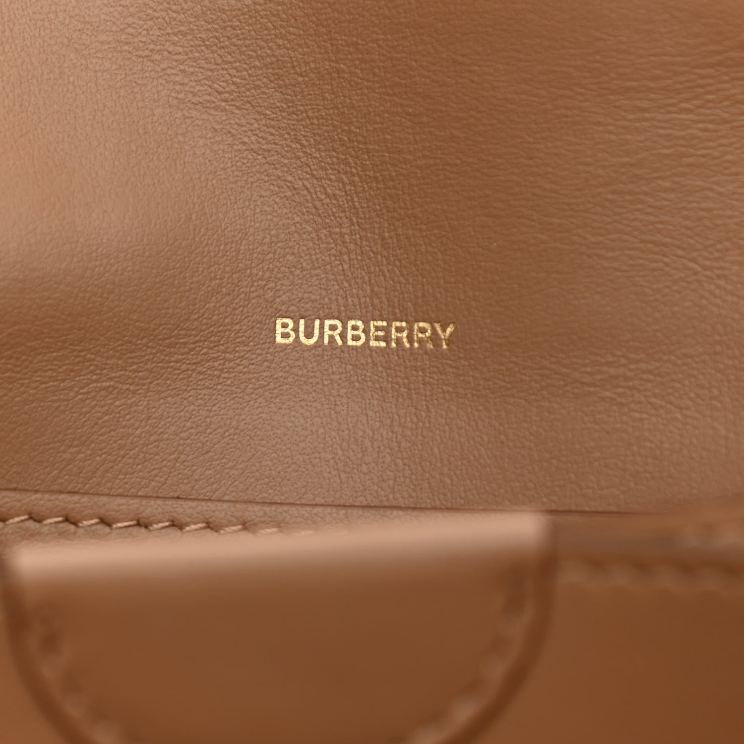 Burberry Calfskin Embossed Monogram Crossbody Light Camel 9 of 11