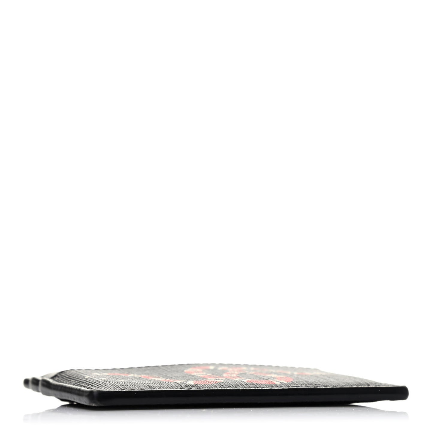 GG Supreme Monogram Kingsnake Card Holder Black Grey