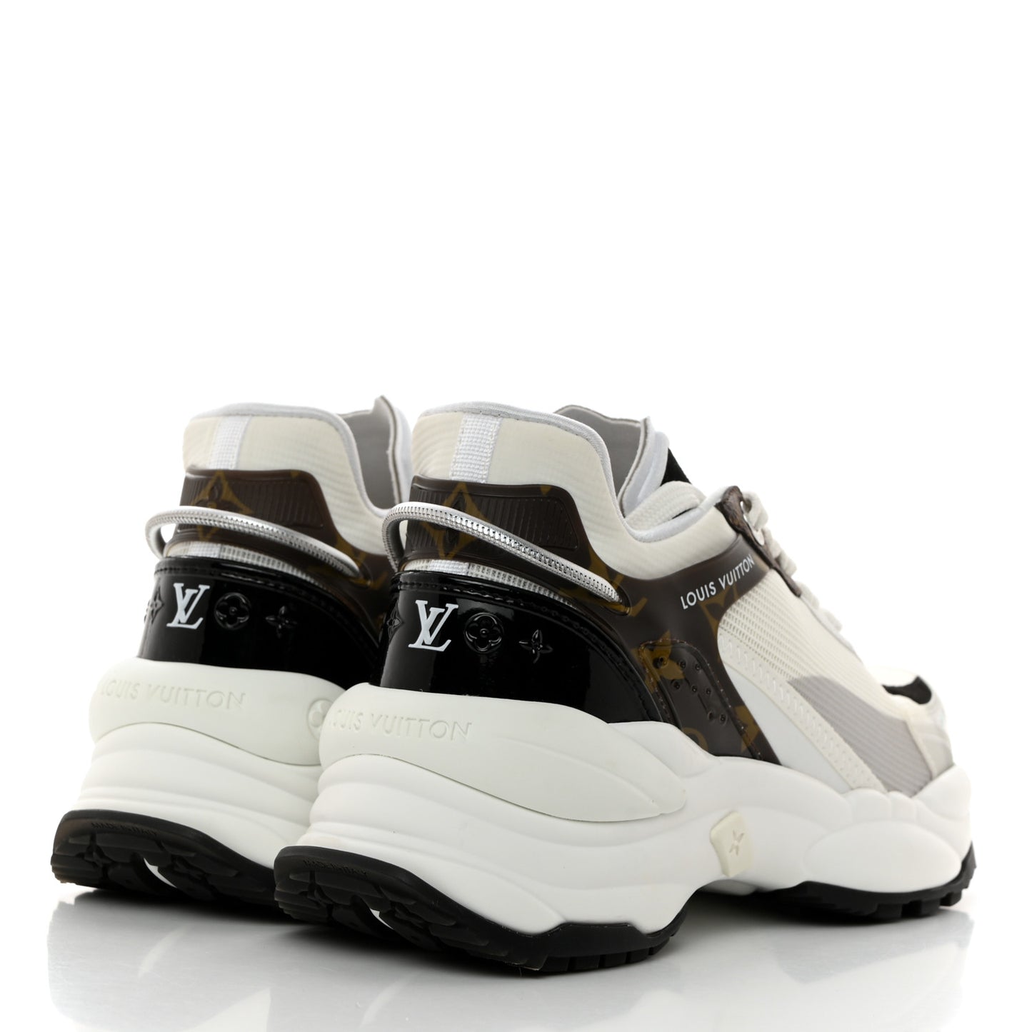 Monogram Calfskin Run 55 Sneakers 35.5 White