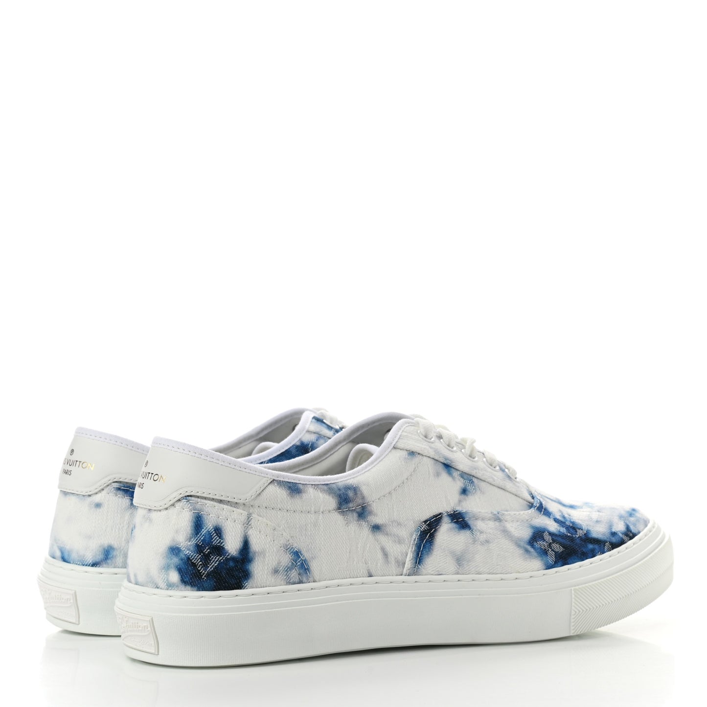 Denim Monogram Mens Trocadero Tie Dye Sneakers 9 Marine