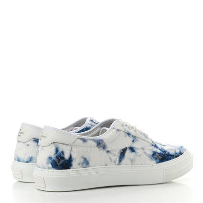 Louis Vuitton Denim Monogram Mens Trocadero Tie Dye Sneakers 9 Marine 4 of 8