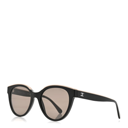 Chanel Acetate CC Butterfly Sunglasses 5414 Black Beige 1 of 7