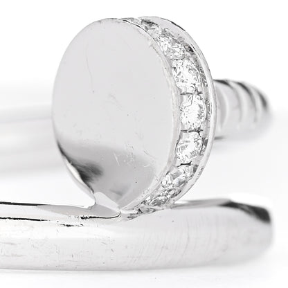 Cartier 18K White Gold Diamond Juste Un Clou Ring 58 8.25 5 of 6