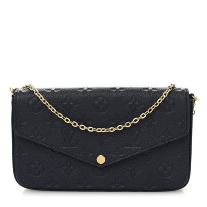 Louis Vuitton Empreinte Pochette Felicie Chain Wallet Navy 1 of 11