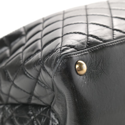Chanel Glazed Calfskin Quilted Large Boy Tote Black 9 of 16