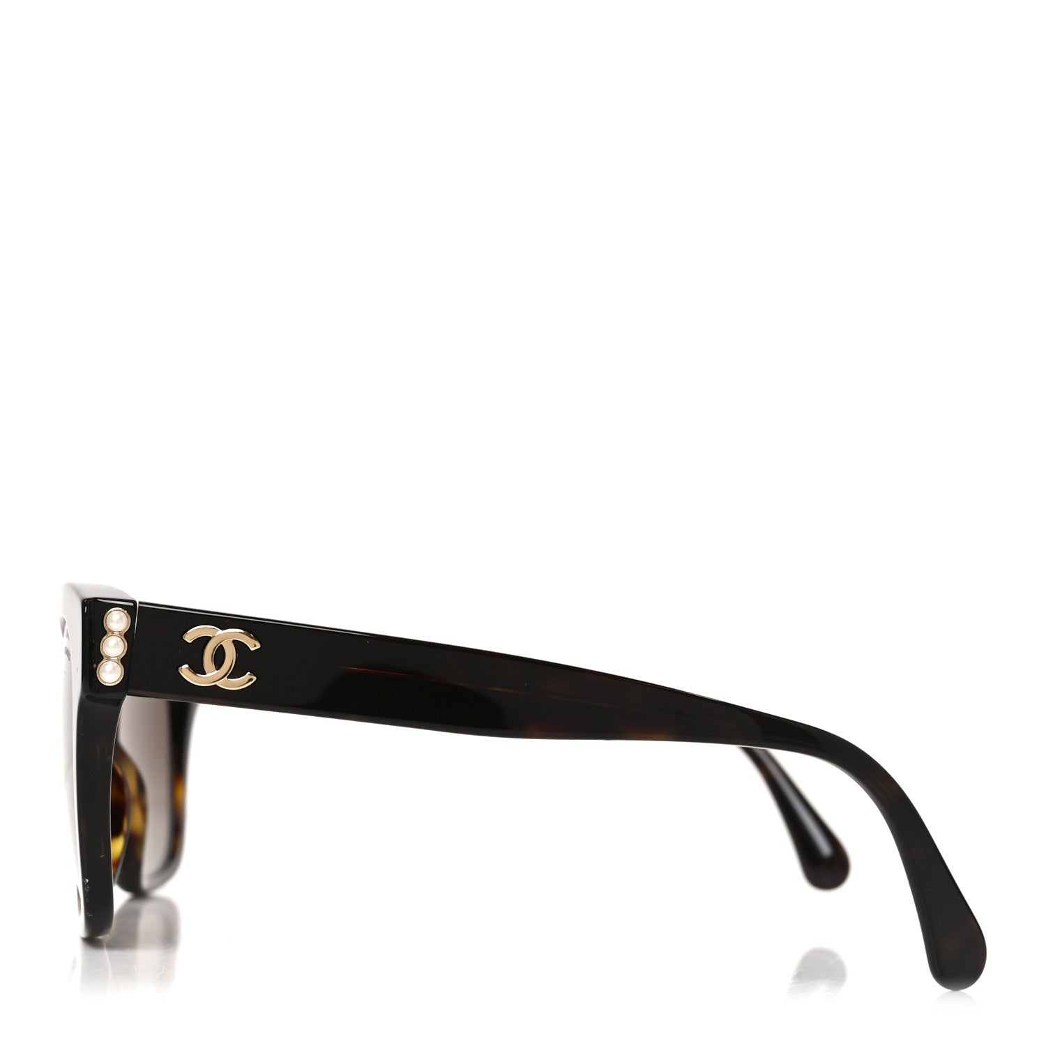 Chanel Acetate Polarized Pearl CC Square Sunglasses 5482-H-A Dark Tortoise 3 of 7