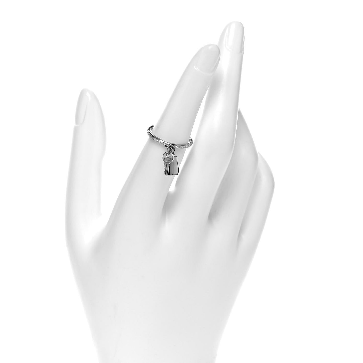 18K White Gold Diamond Kelly Clochette Ring 51 5.75