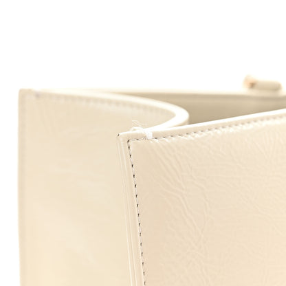 Chanel Shiny Aged Calfskin Shopping Bag White 11 of 16