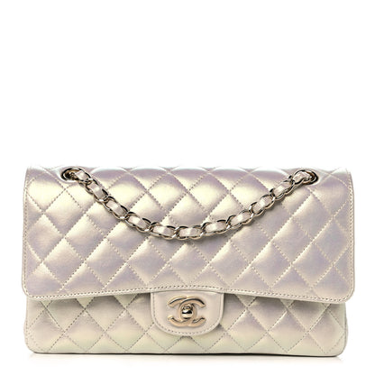 Chanel Iridescent Lambskin Quilted Medium Double Flap Ivory 1 of 11