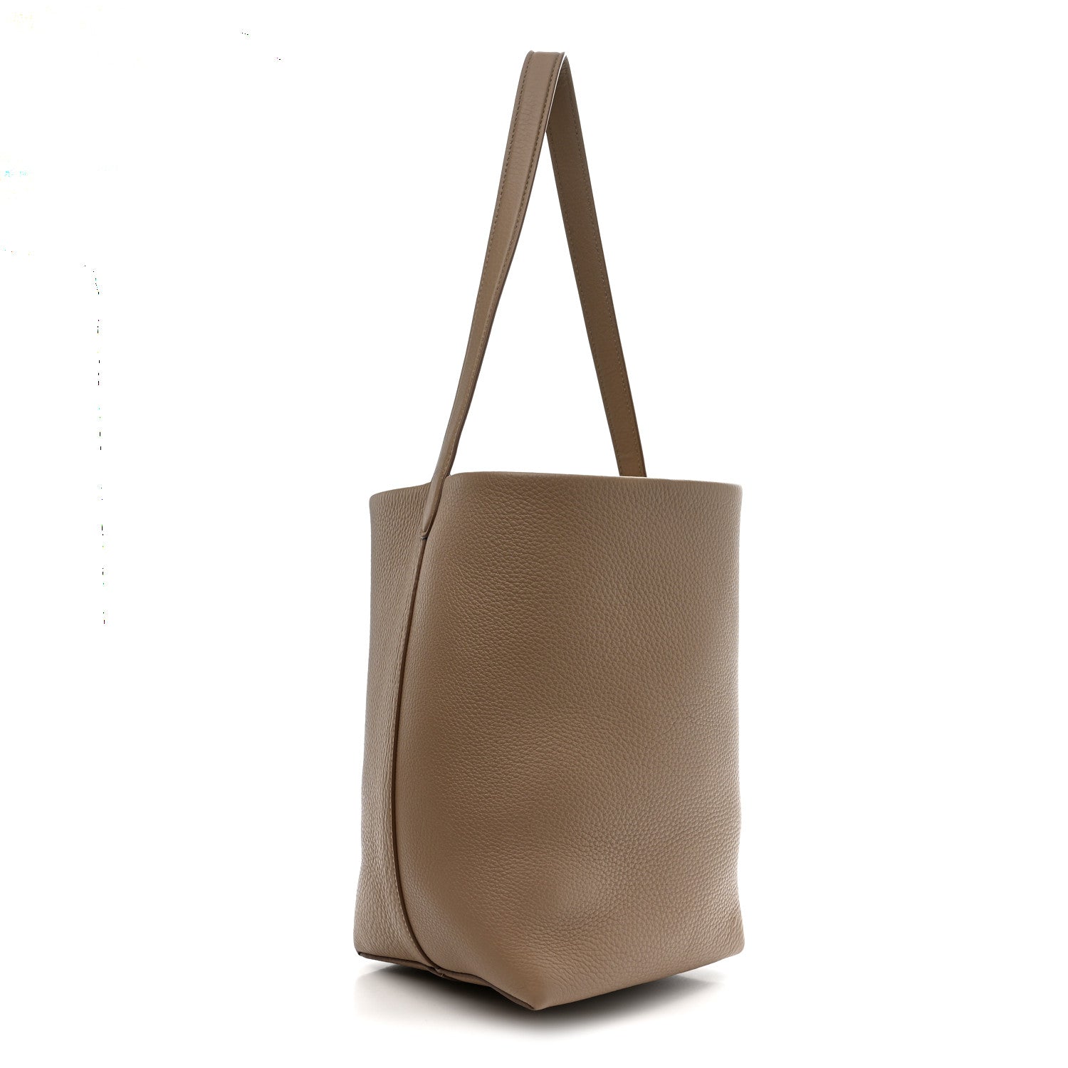 The Row Grained Calfskin Medium N/S Park Tote Dark Taupe 3 of 9