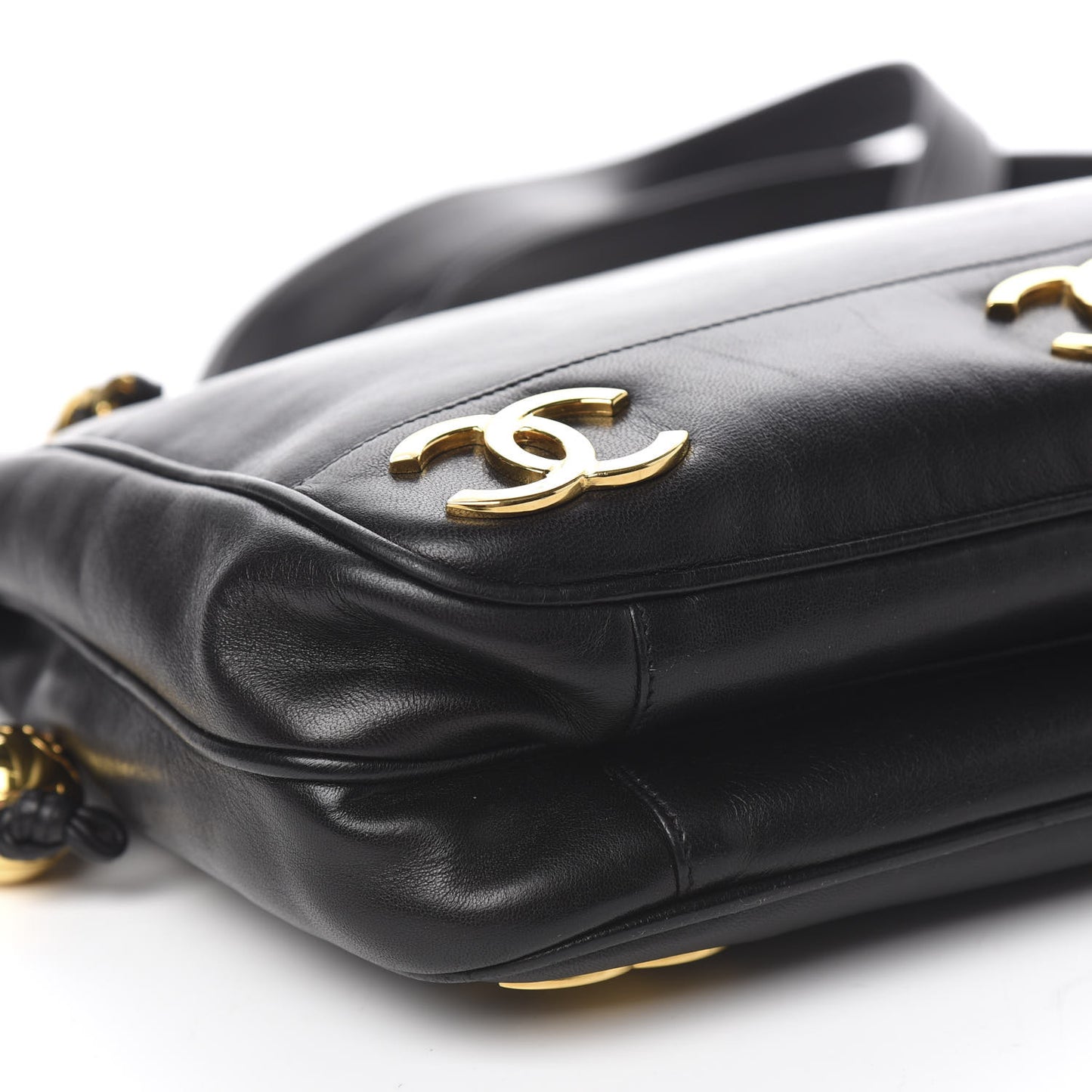 Lambskin CC Shoulder Bag Black